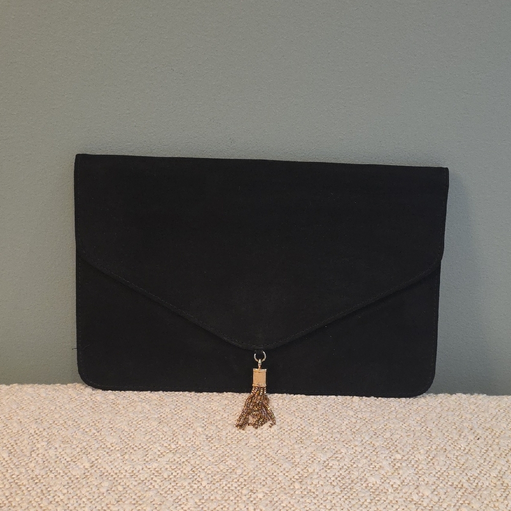 ASOS Black Clutch with Gold Accent